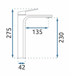 Bateria Umywalkowa Wysoka MARCO Tytan