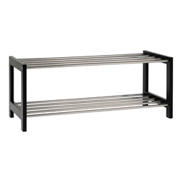 Półka na Buty PADOVA 78cm Czarny/Srebrny
