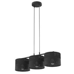 Lampa Wisząca KARBON 3 Czarny