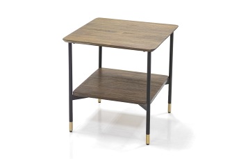 Stolik Maze L07-50 50x50x50 Czarny/Brązowy