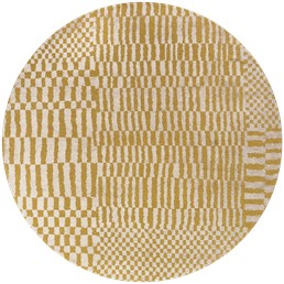 Dywan BERBER Erg Round 9648 240x240 cm Szary/Żółty