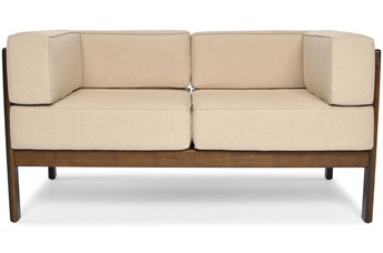 Sofa Ogrodowa EDEN 2 Osobowa Brązowy/Beżowy