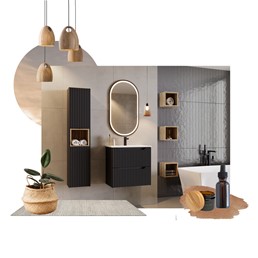 Zestaw Meblowy SKY 50cm Czarny Mat