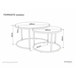 Ława FERRANTE K Beż Mat/Kaszmir