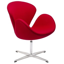 Fotel SWAN Wool Premium Czerwony