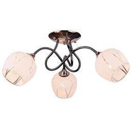 Żyrandol LINDA 3 Biały/Złoty/Mleczny