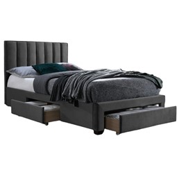 Łóżko GRACE z Szufladami 120x200 cm Popielaty