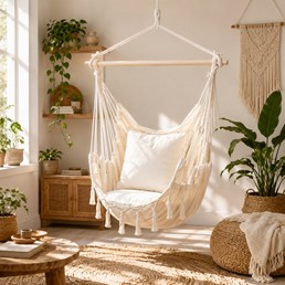 Fotel Hamakowy RIVA Boho Ecru