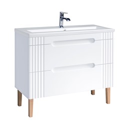 Zestaw Mebli Łazienkowych FW SPIRIT 100cm Biały/Dąb