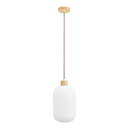 Lampa Wisząca ARGALO 20cm Biały/Naturalny