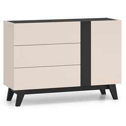 Komoda FRESHION 04 Cashmere/Czarny