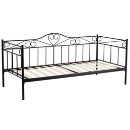 Łóżko Metalowe 90x200 cm MBD8509 Czarny