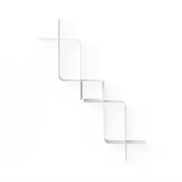 Zestaw Dwóch Półek Ściennych MONTAGE Biały