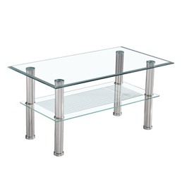 Stolik Kawowy CT-010 Transparentny/Chrom