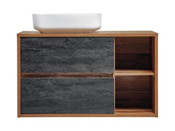 Zestaw HAC B UN. 6289 100cm (Szafka + Umywalka) Beton/Dąb