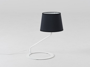 Lampa stołowa SHADE TABLE –klosz czarny,biały
