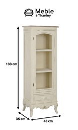 Witryna Rimini 04 35x48x133 Kremowy