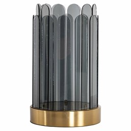 Świecznik DAISEY L Czarny/Złoty