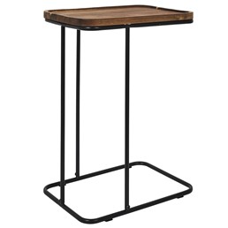 Stolik Pomocniczny MELETO 40x30cm Akacja/Czarny