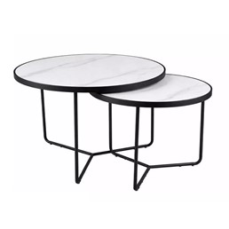 Zestaw Ław ITALIA Biały Mat/Czarny Mat