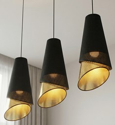 Lampa Wisząca MODA 3 Czarny/Złoty