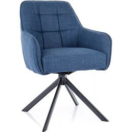 Krzesło METRO Bjorn Czarny Mat/Granatowy 86