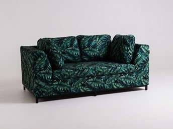 Sofa AMBIENT 2 Os. Tropical Vibes/Czarny