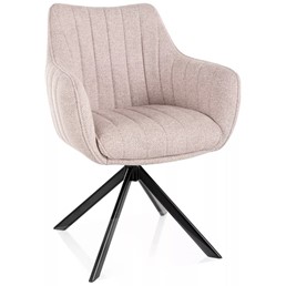 Krzesło AZALIA LEO Jasny Beż/Czarny Mat