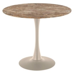 Stół MALTA fi90 Brązowy/Beżowy