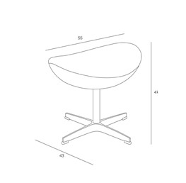 Podnóżek JAJO Żółty Kaszmir B4 Premium