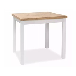 Stół ADAM 80 Dąb Lancelot/Biały Mat