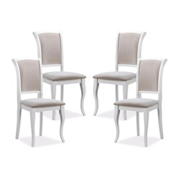 Zestaw 4x Krzesło MN-SC Biały/Beżowy Wzór Tap.132