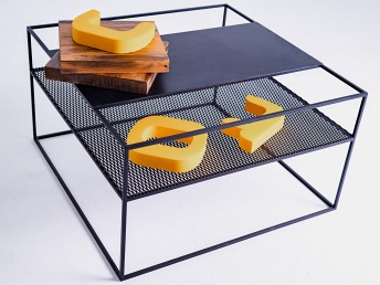 Stół Kawowy Matrix Metal 80x80 Czarny