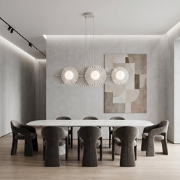 Lampa Wisząca UMBRA 6 Biały/Opal