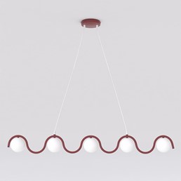 Lampa Wisząca SINUS 5 Burgundowy