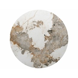 Ława RONDO Fi80cm Biały Połysk/Orzech