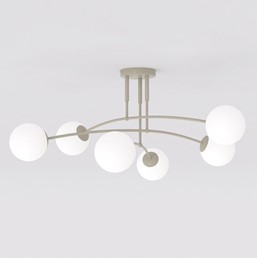 Lampa Sufitowa PREGOS 6 Beżowy/Biały