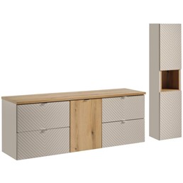 Zestaw Meblowy VIVA 160cm Dąb Coast Evoke/Kaszmirowy Mat