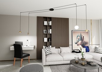 Lampa Wisząca FUJI 4 Złoty