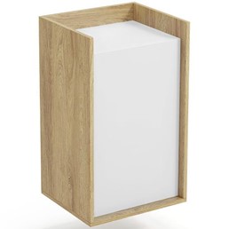 Szafka MOBIUS 1D Naturalny/Biel Alpejska