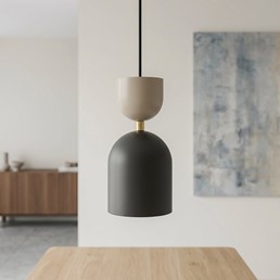 Lampa Wisząca GAUDI 1 Czarny/Beżowy