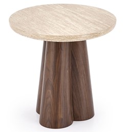 Ława FRIDA S fi50 Trawertyn/Orzechowy