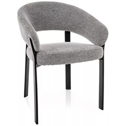 Krzesło NAGOJA Szary/Czarny Mat