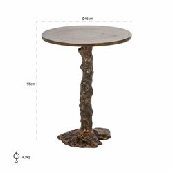 Stolik MISTY Fi46cm Brązowy