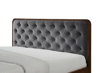 Łóżko CASSIDY 140x200 cm Popielaty/Orzech