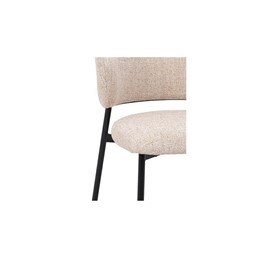 Krzesło PRISCA Czarny/Beżowy