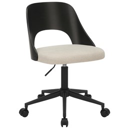 Fotel Obrotowy LUCY Czarny/Beżowy