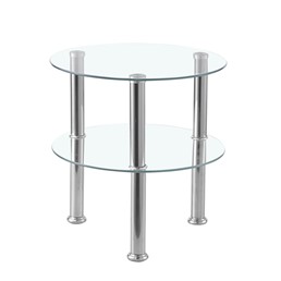 Stolik Kawowy D-05 Transparentny/Chrom