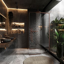 Kabina Prysznicowa SOLAR 80x100 Miedziany Szczotkowany