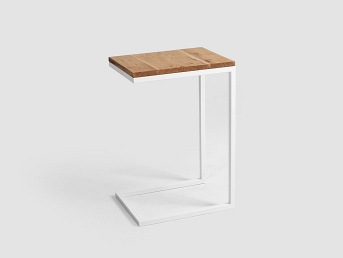 Stolik Lupe Solid Wood 30x40x60 Dąb/Biały